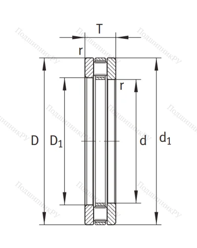 Упорный роликовый подшипник 81108 TV от производителя  INA