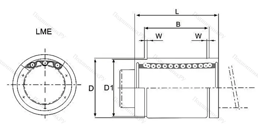 Подшипник LME 20 UU. KB 2045 UU (MTM) в Нижнем Новгороде