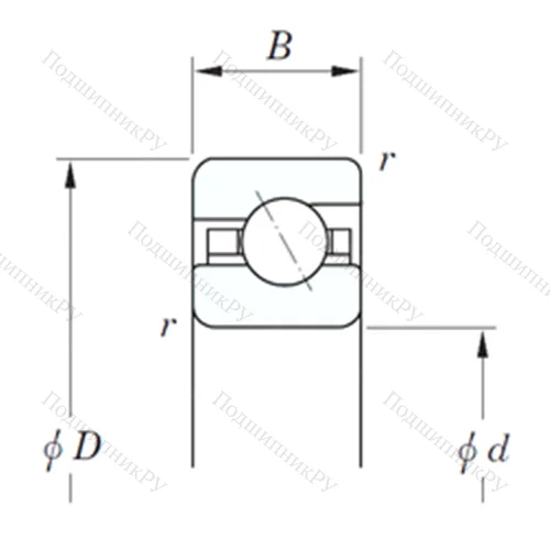 Подшипник шариковый радиально-упорный KCA 180