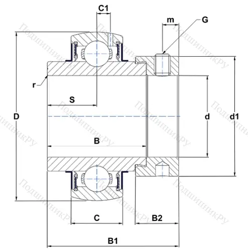 Корпусный подшипник EX 209-26 G 2 в Нижнем Новгороде