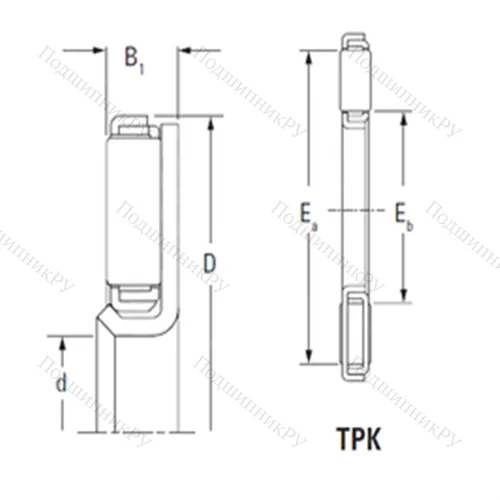 Подшипник игольчатый упорный TPK 3156L от производителя  KOYO