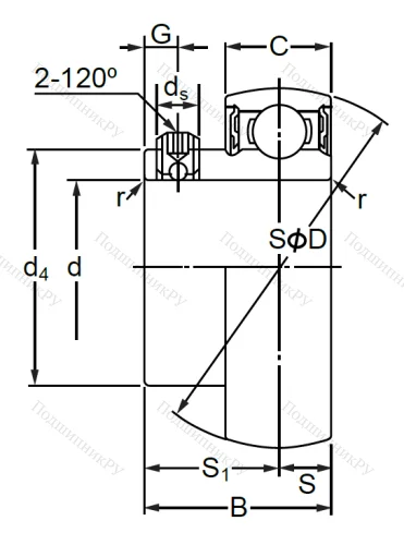 Корпусный подшипник SB 208 (AS 208 D1) MVSZ3IAKHB в Нижнем Новгороде