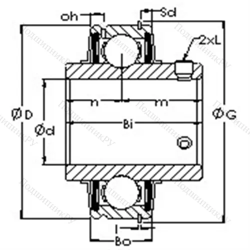Подшипниковый узел ER 207-23 от производителя  AST