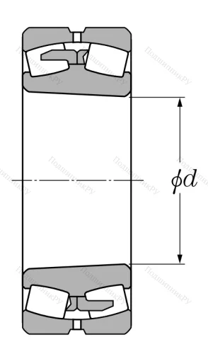 Сферический роликовый подшипник с конической посадкой на вал 24168 BK 30/C 3 от производителя  NTN