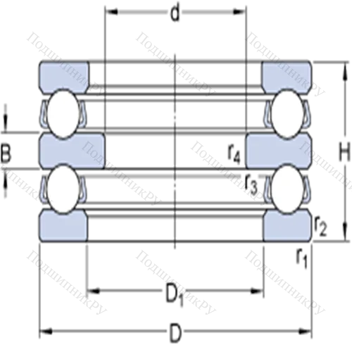 Двойные упорные шарикоподшипники 52307 от производителя  SKF Двойные упорные шарикоподшипники 52307 от производителя  SKF