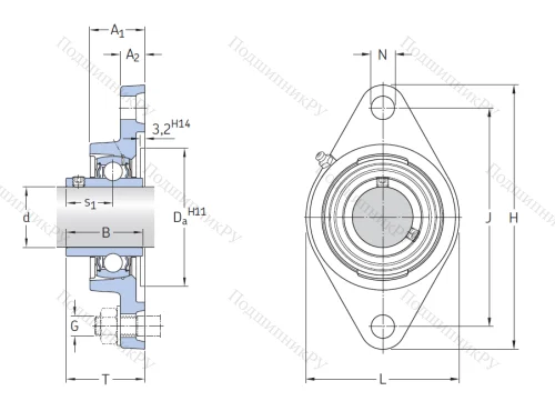Подшипниковый узел FYTB 25 TF в Нижнем Новгороде