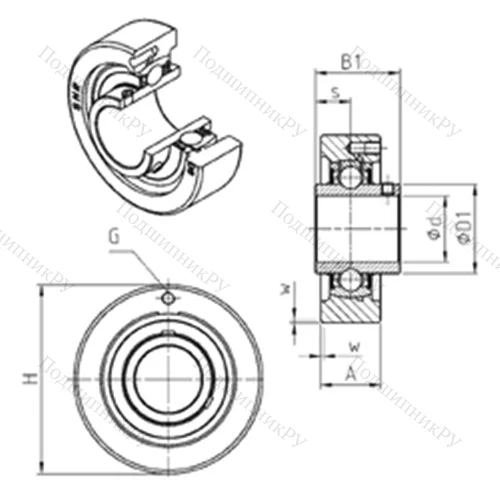Подшипниковый узел шариковый радиальный UCC 215