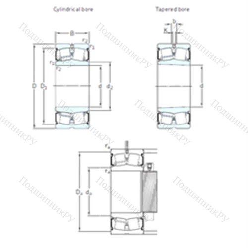 Подшипник роликовый радиальный самоцентрирующийся BS 2-2212-2CS/VT 143 от производителя  SKF