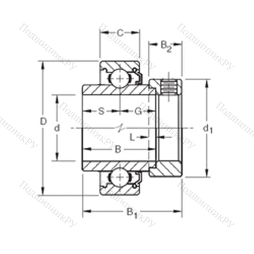 Подшипник шариковый радиальный N 111KLL от производителя  TIMKEN Подшипник шариковый радиальный N 111KLL от производителя  TIMKEN
