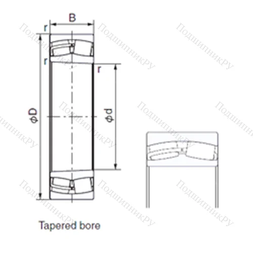 Подшипник роликовый радиальный 24122AXK 30