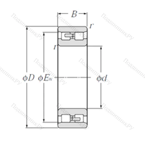 Подшипник роликовый радиальный NN 3092 от производителя  NTN