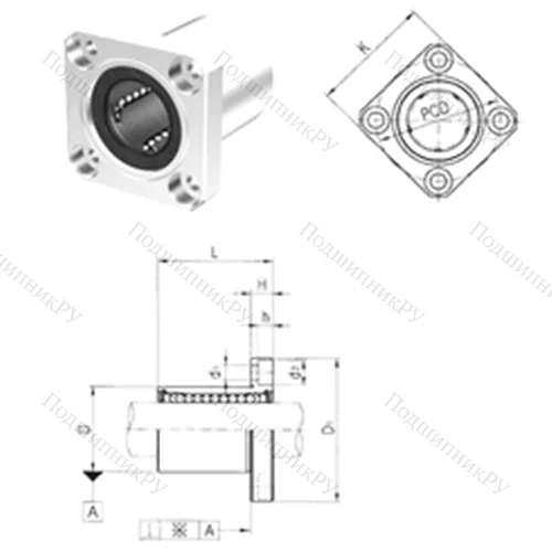 Подшипник шариковый линейный LMK 12 от производителя  Samick