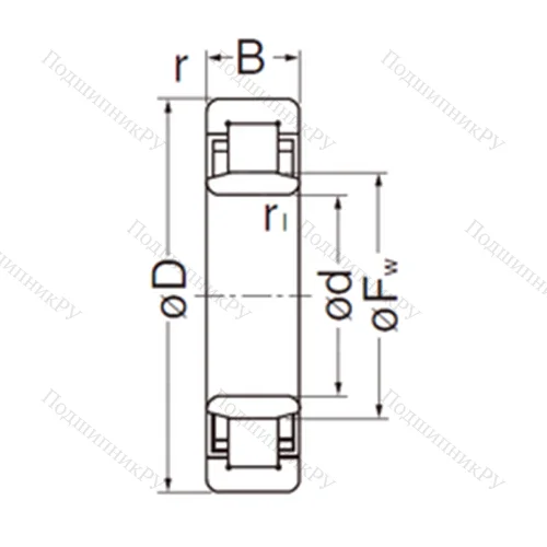 Подшипник роликовый радиальный NU 2207EG