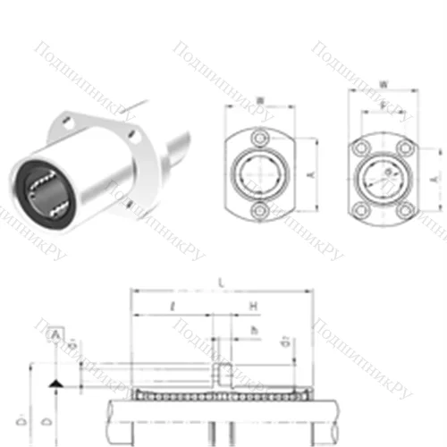 Подшипник шариковый линейный LMHM 30UU от производителя  Samick