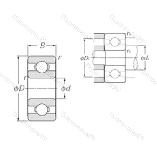 Подшипник шариковый радиальный 676A