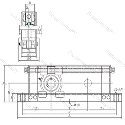 Подшипниковый узел шариковый радиальный UCTU 211-800 от производителя  KOYO