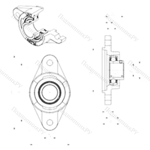 Подшипниковый узел шариковый радиальный USFLZ 205 от производителя  SNR