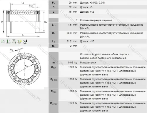 Подшипник KB 20 PP AS в Нижнем Новгороде