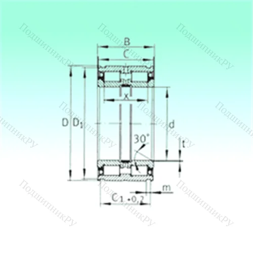 Подшипник роликовый радиальный SL 04220-PP от производителя  NBS