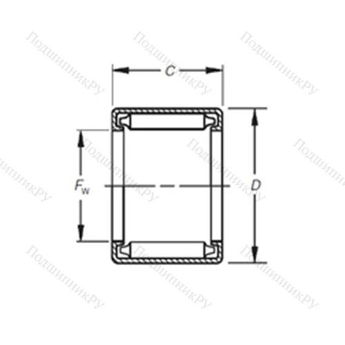 Подшипник игольчатый радиальный BH-59 от производителя  TIMKEN