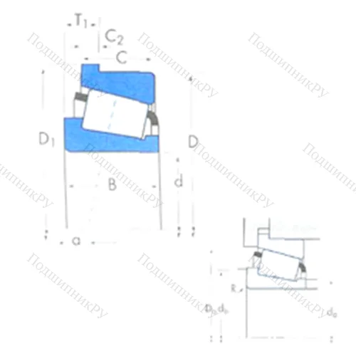 Подшипник роликовый радиально-упорный L 102849/L 102810B от производителя  TIMKEN
