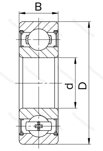 Шариковый однорядный подшипник 6-80105 С17 в Нижнем Новгороде