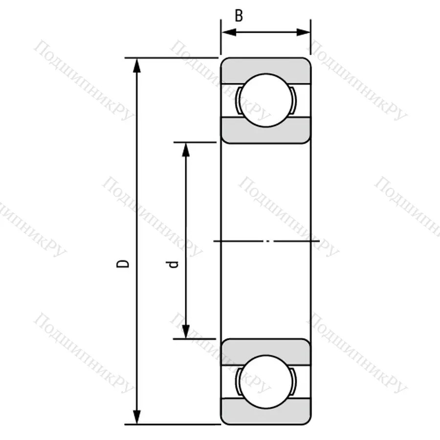 Модификация подшипника 25-310ЕШ2 размер 50x110x27 от производителя  ГПЗ-1