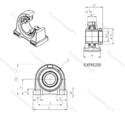 Подшипниковый узел шариковый радиальный EXPAE 203 от производителя  SNR