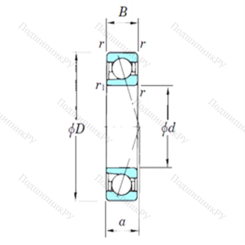 Подшипник шариковый радиально-упорный 7221CPA