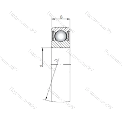 Подшипник шариковый радиальный SC 206-2RS