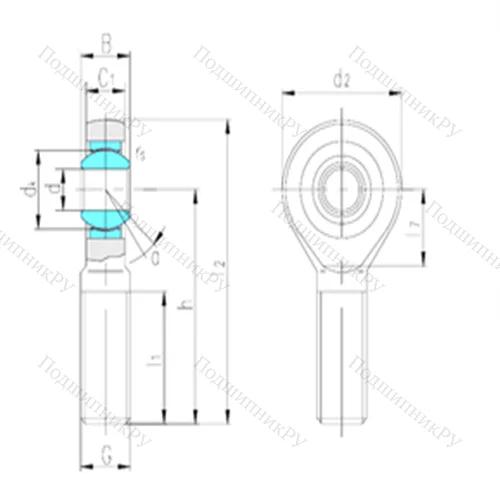 Подшипник скольжения сферический SA 80ET-2RS от производителя  LS