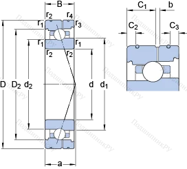 Подшипник 71908 CB/HCP 4AL в Нижнем Новгороде