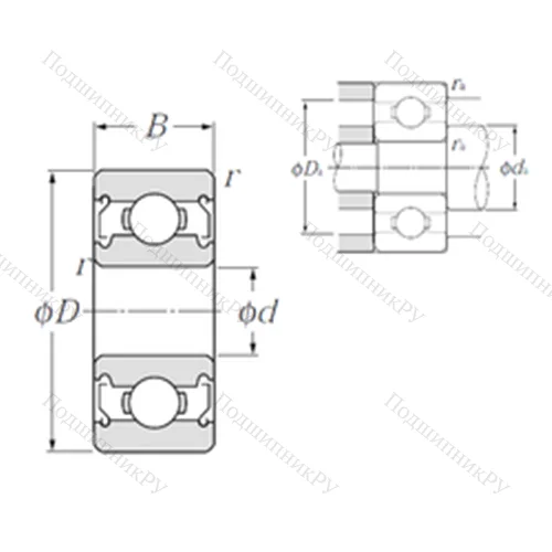 Подшипник шариковый радиальный BC 7-13ZZ