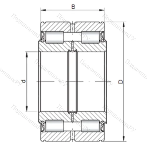 Подшипник роликовый радиальный SL 045048 от производителя  ISO