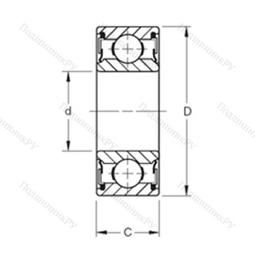Подшипник шариковый радиальный W 313PP