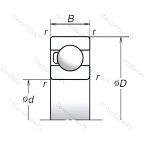 Подшипник шариковый радиальный 6209T 1X