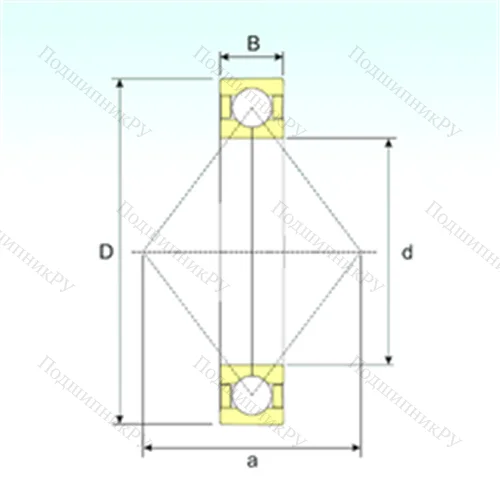 Подшипник шариковый радиально-упорный с четырёхточечным контактом QJ 328 N 2 M от производителя  ISB