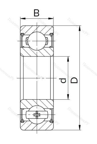Миниатюрный шариковый подшипник 80026 T (626 ZZT) в Нижнем Новгороде