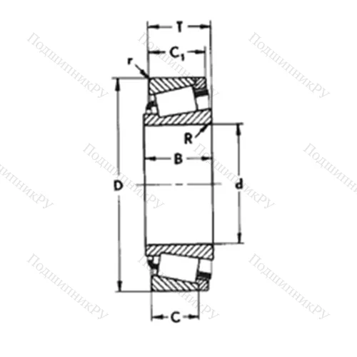 Подшипник роликовый радиально-упорный 331459B от производителя  SKF