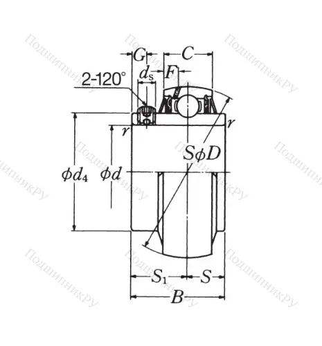 Корпусный подшипник UC 210 D 1 в Нижнем Новгороде