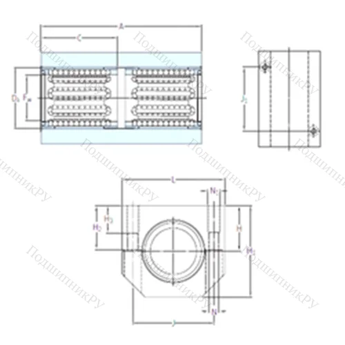 Подшипник шариковый линейный LTBR 50-2LS от производителя  SKF