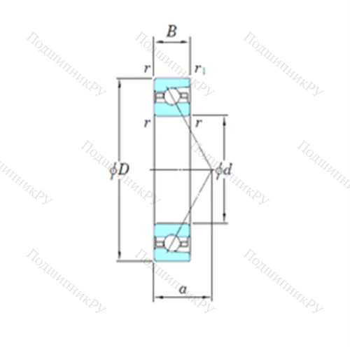 Подшипник шариковый радиально-упорный 3NCHAR 007