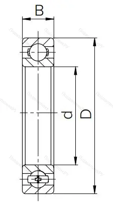 Шариковый однорядный подшипник 1000800 (61800 T) в Нижнем Новгороде