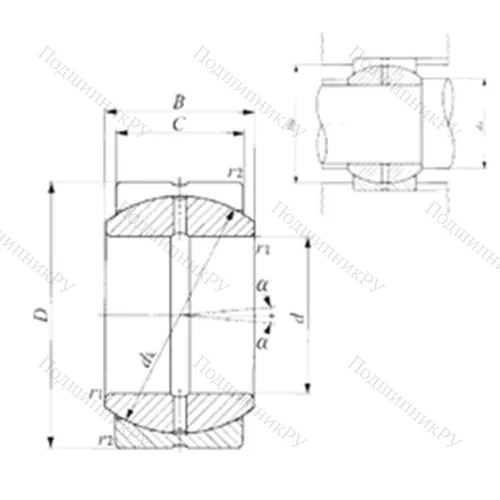 Подшипник скольжения сферический SB 95A от производителя  IKO