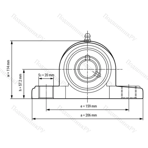 Подшипниковый узел SS-UCPPL 210 - Вал: 50 мм от производителя  LPZ Подшипниковый узел SS-UCPPL 210 - Вал: 50 мм от производителя  LPZ