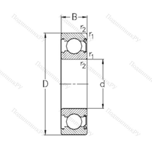 Подшипник шариковый радиальный 6004-Z от производителя  NKE