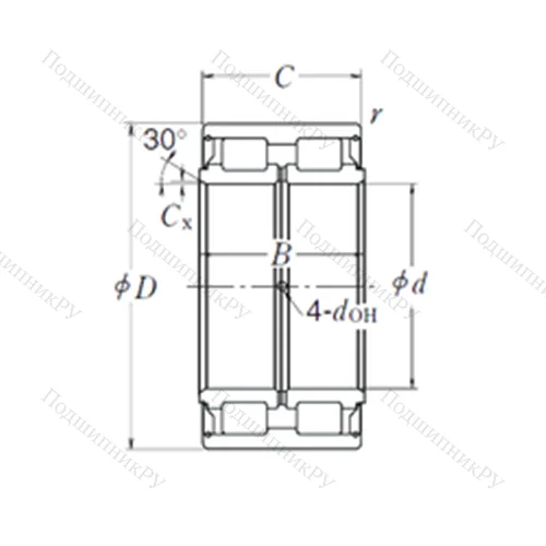 Подшипник роликовый радиальный RS-5022 от производителя  NSK