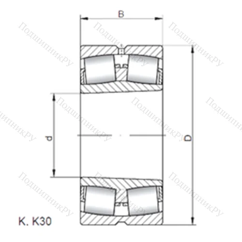 Подшипник роликовый радиальный самоцентрирующийся 24092 K 30W 33 от производителя  ISO