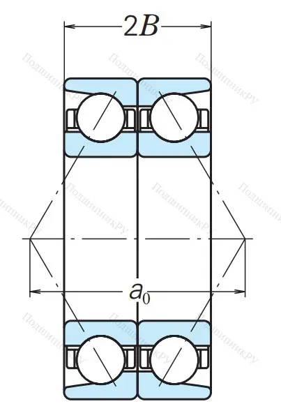 Радиально-упорный шариковый подшипник 6-466322 Л в Нижнем Новгороде