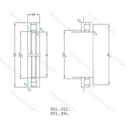 Подшипник роликовый упорный 89414TN от производителя  SKF